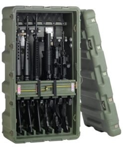 6 Pack M16s or M16s and M4s Combo Rifle Case - Cobalt Hardware