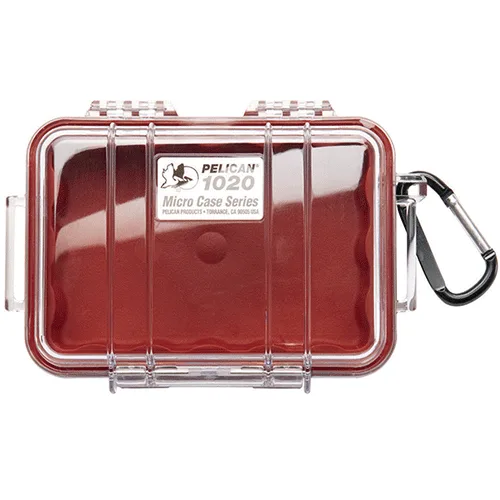 Pelican 1020 Micro Case Clear Red